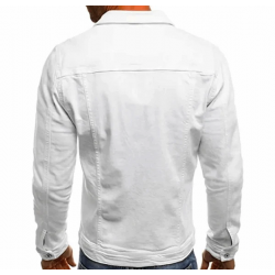White Denim Jacket Men